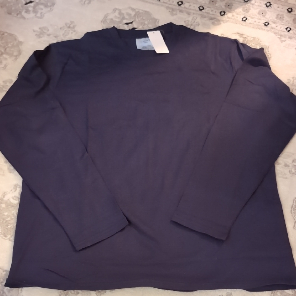 XS-S:  Navy Blue Long Sleeve Shirt